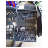 Drill assortment in slide out box. As shown.