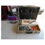 Rigid angle grinder with accessories.