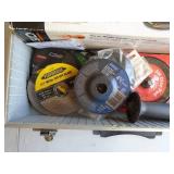 Rigid angle grinder with accessories.