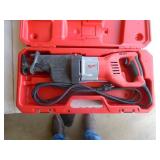 Milwaukee corded sawsall in case. As shown.