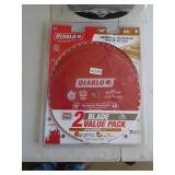 Qty of 2 Diablo 12 44 tooth. As shown.