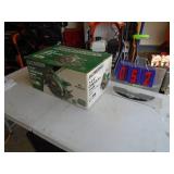 New in box MasterForce 7 circular saw with bag. As shown.