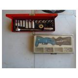 Pop rivet kit & 3/8 socket set. As shown.