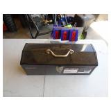 Tool box with assorted tools. As shown.