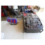 Drill bit assortment in sliding tray box. As shown.