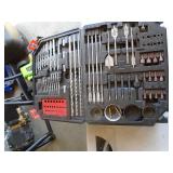 Drill bit assortment in sliding tray box. As shown.