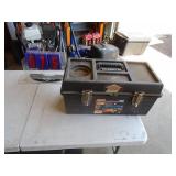 Tool Box with misc & multimeter etc. As shown.