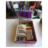 Flat of extractors & drill bits. As shown.