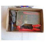 Flat of wiring ends & tools. As shown.