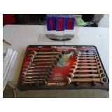 Gear wrench set SAE & metric. Missing ¼. As shown.