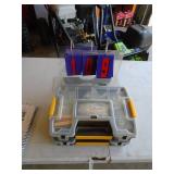 Qty of 2 organizer boxes with contents. As shown.