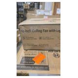 42 in. LED Indoor/Outdoor 4-Blade Black Ceiling Fan with Light and Remote Control Included