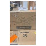 52 in. Intergrated LED Indoor Matte White Standard Ceiling Fan with Light Kit and App Control and Remote Control