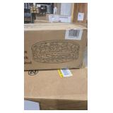 18 in. Indoor Black Low Profile Flush Mount Caged Ceiling Fan with Remote