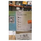 Sofucor 52 in. Indoor/Outdoor Wood Flush Mount Gold Ceiling Fan without Light, 6-Speed DC Remote Control for Living Room