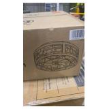 HINNIXY 16-inch Indoor White Gold Caged Ceiling Fan