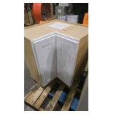 3 white cabinets--Shaker Assembled Base Kitchen Cabinet in Satin White