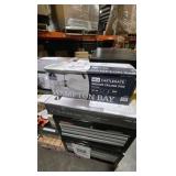 Hampton Bay Castlegate 44 in. Integrated LED Indoor Silver Ceiling Fan with 3 Reversible Blades, Light Kit and Remote Control