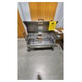 VEVOR Rotisserie Grill with Hooded Cover, BBQ Whole Charcoal Spit Grill, 46 in. 132 lbs. Capacity, Electric 52-Watt Roaster