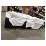 9 ft Cream colored Couch with foot rest