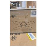 42 in. LED Indoor/Outdoor 4-Blade Black Ceiling Fan with Light and Remote Control Included