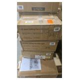 (3) HINNIXY 42 in. Indoor White Standard Ceiling Fan with 3-Color Temperature Integrated Led with Remote Control