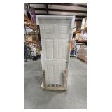 (6)Masonite 32 in. x 80 in. Molded 6-Panel Left-Handed Solid Core Primed White Textured Composite Single Prehung Interior Door with 4-9/16 in. Flat Jamb