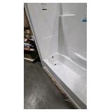 Aquatic Everyday Acrylx 60 in. x 30 in. x 72 in. Rectangular Tub Shower Combo Unit with Left Drain in White