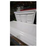 48" x 34" Alcove Shower Pan base with center drain in white with wall kit