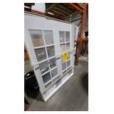 MMI DOOR 60 in. x 80 in. Both Active Primed MDF Glass 10-Lite Clear True Divided Prehung Interior French Door