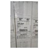 (6) Masonite 32 in. x 80 in. 6 Panel Left-Handed Primed Composite Solid Core Single Prehung Interior Door 4-9/16 in. Flat Jamb