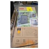 Keter Cortina Alto 2.4 ft. W x 4.5 ft. D Durable Resin Plastic Storage Shed with Flooring Grey (10.8 sq. ft.)