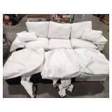 9 ft Cream colored Couch with foot rest