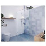 Glass Warehouse Vela 48 in. W x 78 in. H Frameless Fixed Single Panel Shower Door in Chrome Without Handle