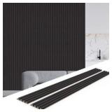 (6) Cases of Charcoal 102 In. x 6.5 In. x 0.94 In. WPC 3D Wood Wall Paneling for Interior Wall Decor (165 sq. ft.)