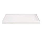 Delta Classic 500 60 in. L x 32 in. W Alcove Shower Pan Base with Right Drain in High Gloss White