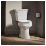 KOHLER Highline Arc 12 in. Rough In 2-Piece 1.28 GFP Single Flush Elongated Chair Height Toilet in White with Soft Close Seat