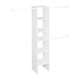 ClosetMaid Selectives 48 in. W - 112 in. W White Reach-In Tower Wall Mount 6-Shelf Wood Closet System