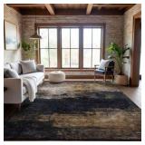 Addison Rugs Mayfield Premium Machine Washable Abstract AMF1209 Charcoal 10 ft. x 14 ft. Area Rug