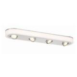 EnviroLite Pivot 32 in. Transitional Brushed Nickel Selectable CCT Integrated LED Flush Mount for Kitchens