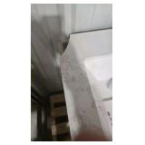 Home Decorators Collection Doveton 60 in. Double Sink Freestanding Weathered Tan Bath Vanity with White Engineered Marble Top (Assembled)