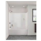 Delta Pro-Series 60 in. W x 57 in. H Five Piece Glue Up Bathtub Surrounds in High Gloss White