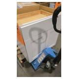 3 white cabinets--Shaker Assembled Base Kitchen Cabinet in Satin White