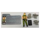 1984 GI Joe (ROCK & ROLL) Gatling Gunner Action Figure With File Card And More (Almost Complete)