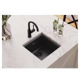 Quartz Black 15.75" Single Bowl Sink