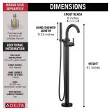 $1484 Trinsic 1-Handle Roman Tub Trim Matte Black