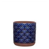 Griffy Small 2 qt. Blue Ceramic Indoor Pot (Pack o