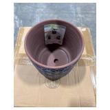 Griffy Small 2 qt Blue Ceramic Indoor Pot (Pack of