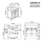 Hanna 30 in. Sink Vanity with Stone Top