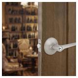Freedom Satin Nickel Keyed Entry Door Lever (Pack